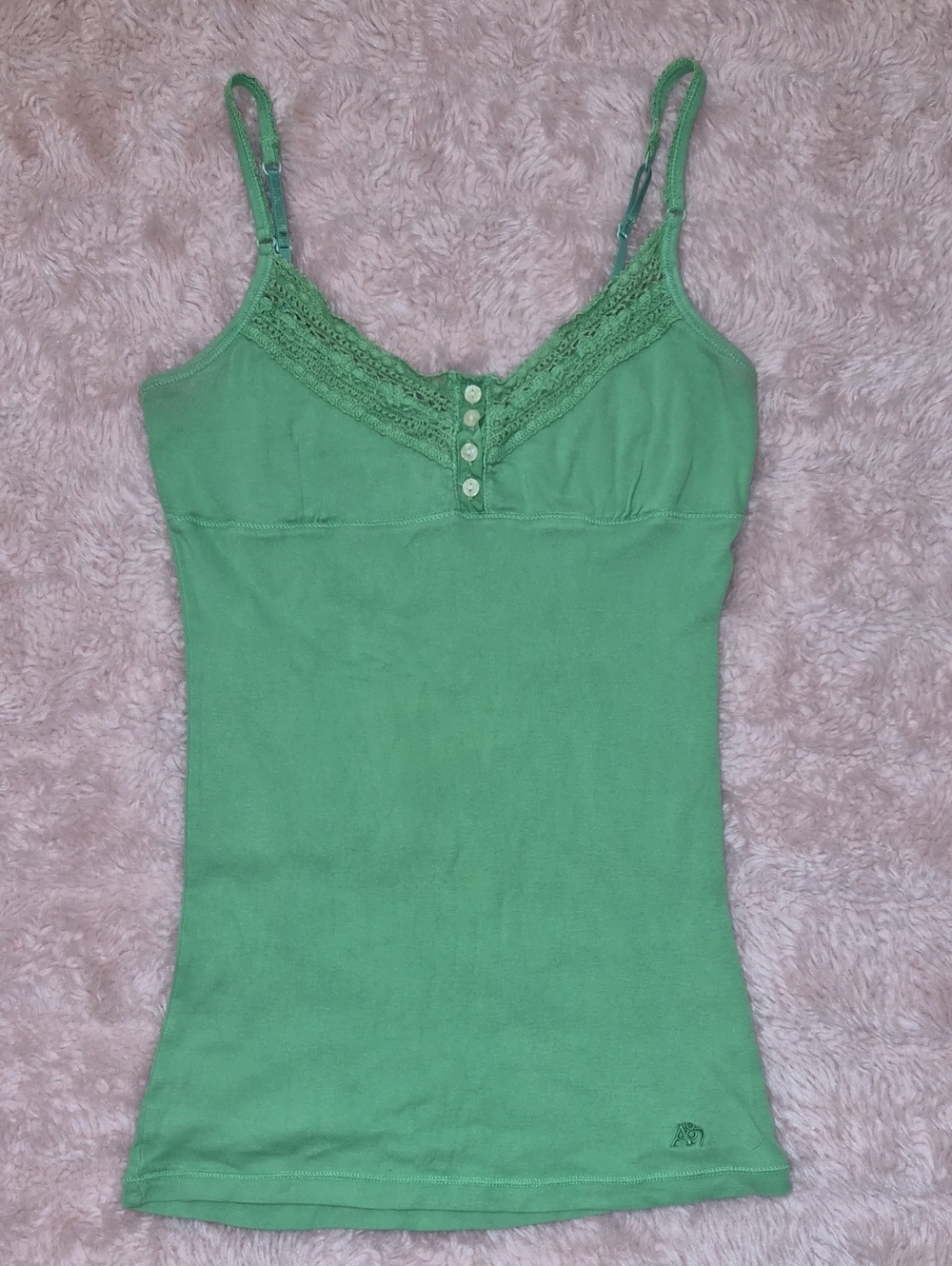 Aeropostale Green Lace-Trim Camisole Tank - Picture 1 of 3